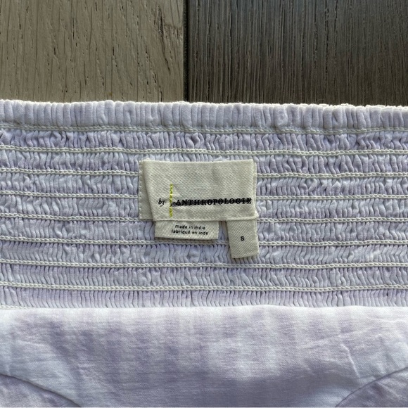 By Anthropology Striped White and Purple Women's Top - Picture 9 of 9